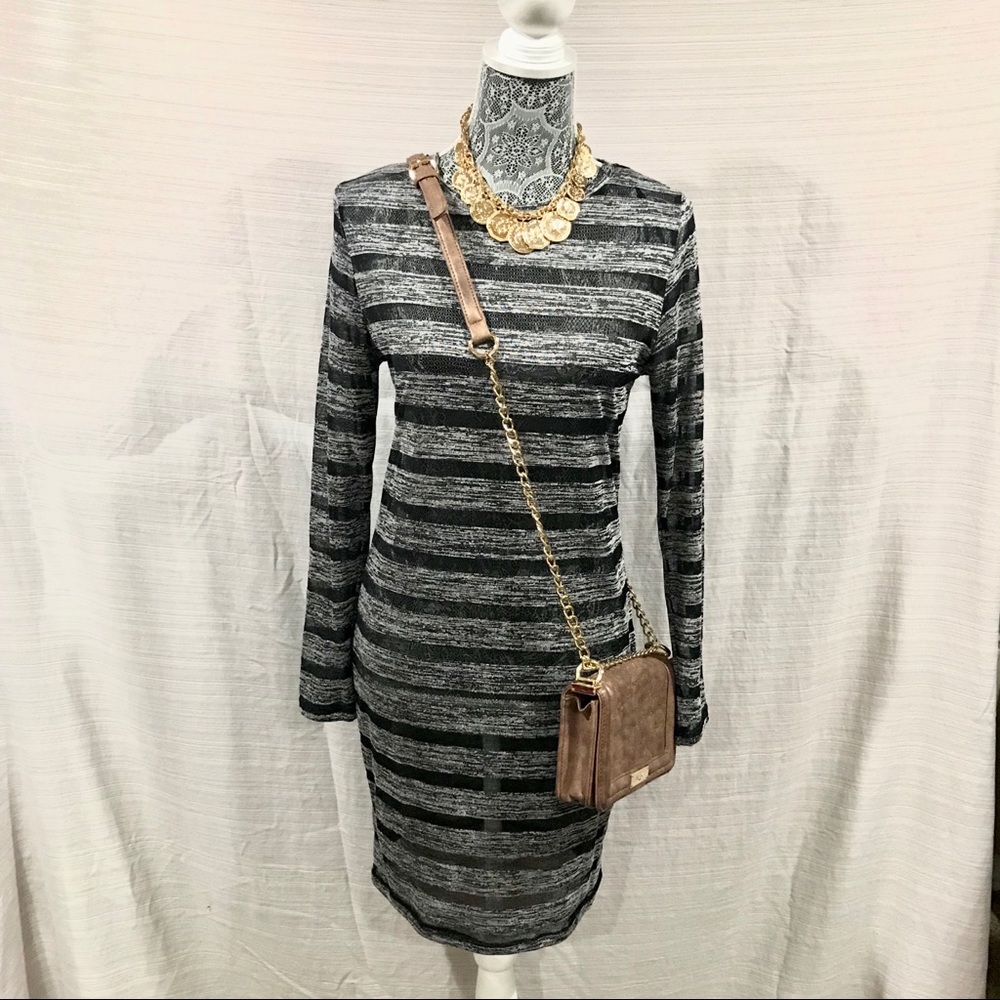 Striped bodycon dress